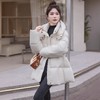 新国标90白鸭绒加肥加大码胖mm200斤中长款收腰显瘦羽绒服女2521 商品缩略图1