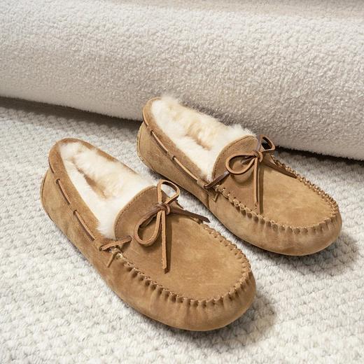 皮毛一体豆豆鞋毛毛鞋  A-5605 商品图0