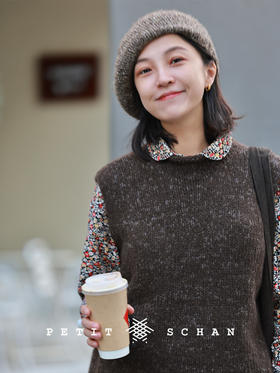 PETIT SCHAN小闪 CLO#994 black rice porridge 黑米粥 牦牛绒羊毛手纺纱手编背心