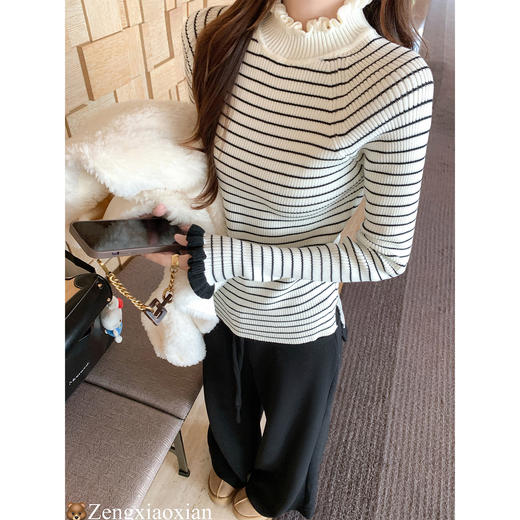 【149元任选2件】现货！ 韩系条纹长袖针织衫 商品图4