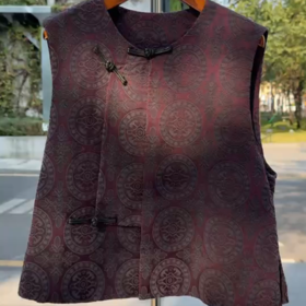 Famecoco范可儿秋款新中式马夹FAD6CA217