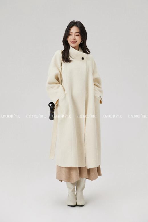 【门店同款】ENJOY冬季“暖冬知性”一粒扣腰带长款大衣 166295638 商品图0
