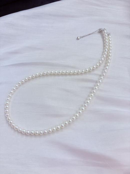 【直播大场福利】天然淡水珍珠项链 近圆 满串 颈链 925银 商品图3