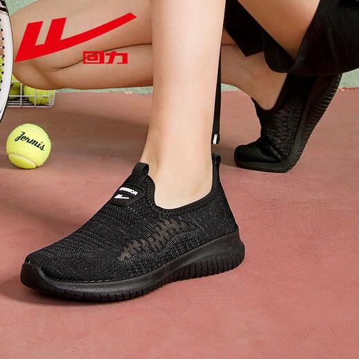 回力女鞋健步鞋2025新款秋季一脚蹬休闲运动鞋网面透气软底妈妈鞋 商品图6