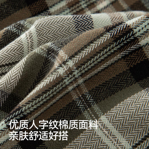 森马中国国家地理系列夹克男春季经典格子可拆卸连帽外套户外时尚 商品图2