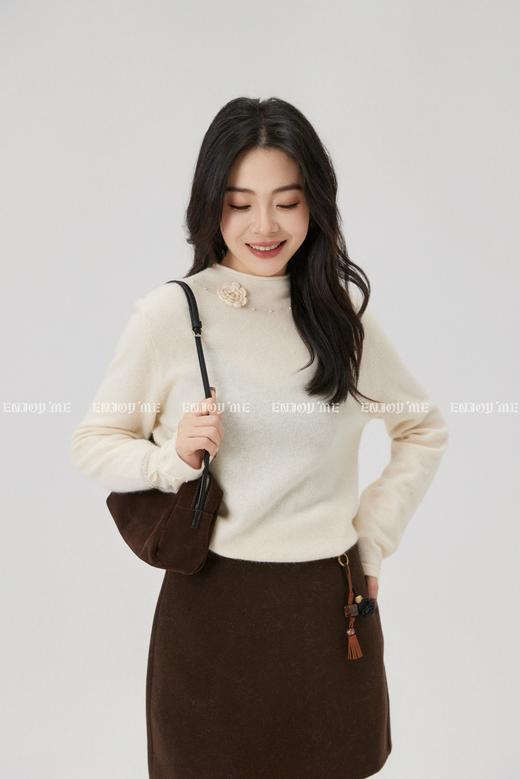 【门店同款】ENJOY冬季“暖冬软糖”重工钩花半高领 168099649 商品图7