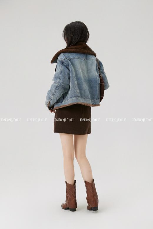 【门店同款】ENJOY冬季“游牧漫寻”翻领毛毛牛仔外套 168143232 商品图4