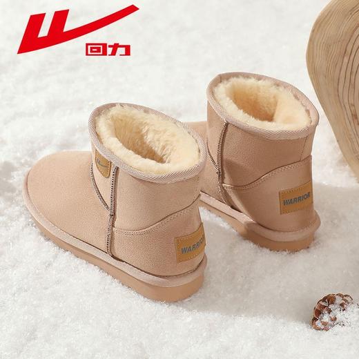 回力雪地靴女款2025冬季新款加绒加厚舒适保暖防寒短筒女士棉鞋子 商品图0
