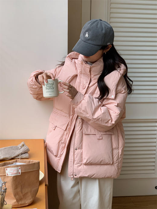 卉遇&甜美学院风三粒扣白鸭绒羽绒服HY-53★ 商品图0