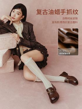 【云粉节】BF楼TATA他她小金砖乐福鞋2026春季新款休闲百搭英伦小皮鞋女CLP02AA6吊牌价869