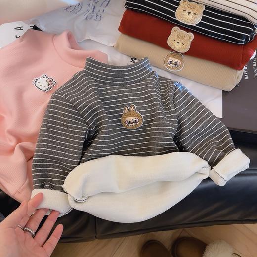 【新儿童拜年服】半高领男童打底衫加绒加厚长袖T恤中大童装上衣 商品图13