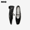 MIO米奥女鞋法式尖头褶皱2026春季新款低跟一字带玛丽珍粗跟单鞋M261426651 商品缩略图3