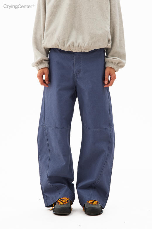 CryingCenter法工蓝洗水中腰遮胯弯刀香蕉长裤 男女同款哭喊中心 商品图6