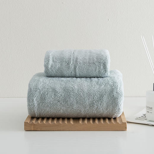 無印良品 微米瞬吸水毛浴巾组合MJ-XJ23-02 毛巾*1：35*75cm 浴巾*1：70*140cm 商品图3