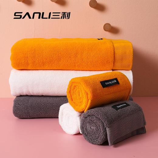 三利毛巾32股纯棉毛巾加大140g/130g精梳素色毛巾成人洗脸毛巾 商品图2