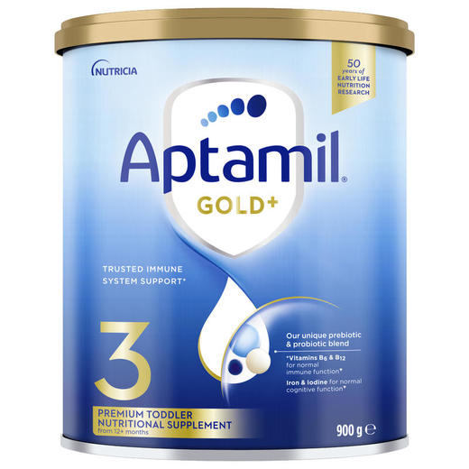 澳洲爱他美Aptamil婴幼儿奶粉 金装版 3段900g（2027年7月）【保税直发】 商品图0