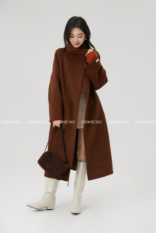 【门店同款】ENJOY冬季“暖冬知性”小立领收腰长款大衣 168144139 商品图4