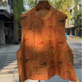 Famecoco范可儿秋冬款新中式马夹FAD8CA206