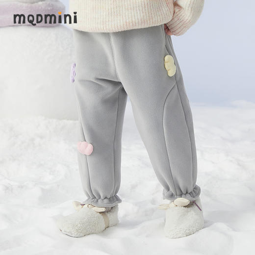 【秒】【专柜同款】MQD童装女童冬季新款加绒针织裤女宝宝加厚裤子潮 商品图1