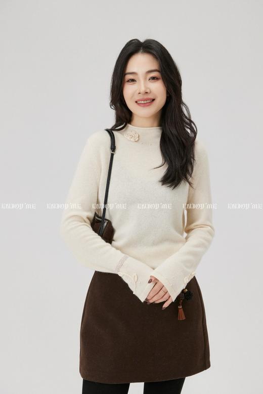 【门店同款】ENJOY冬季“暖冬软糖”重工钩花半高领 168099649 商品图4