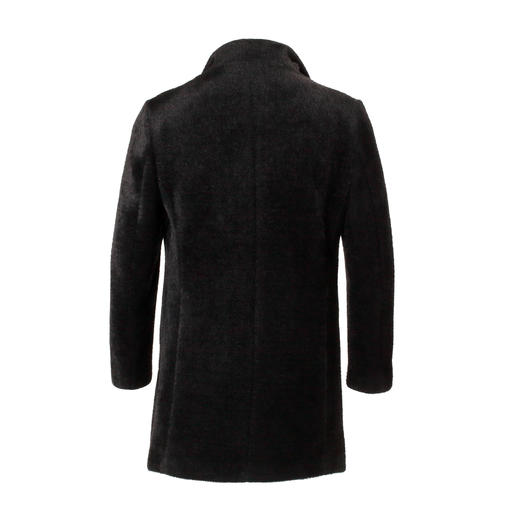 Marco Azzali 黑色大翻领大衣 Y5365200 商品图1
