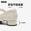 MIO米奥玛丽珍鞋2026春季新款粗跟单鞋一字带金属扣闪钻饰扣女鞋M261461010 商品缩略图4
