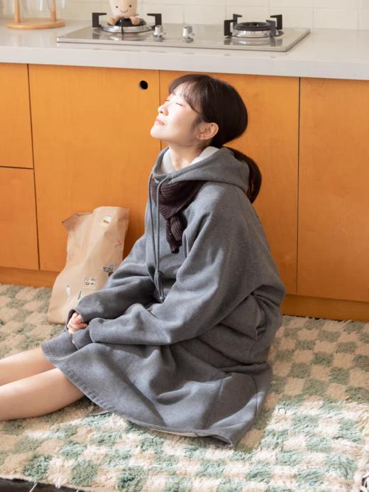 步履不停/5D15112C/加绒连帽抽绳卫衣 商品图3