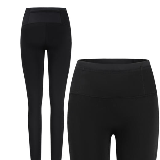 38针加绒高弹腰包仓袋运动长裤女黑越野跑步瑜伽 商品图6