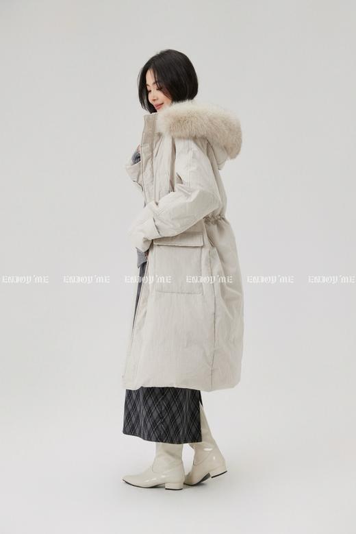 【门店同款】ENJOY冬季“暖冬知性”狐狸毛连帽长款羽绒服 167695342 商品图8