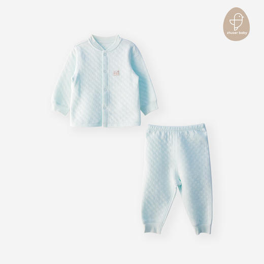 【雪绒花长袖对襟套装 】冬日刚需！宝宝外穿内搭两用0-3 岁百搭套装简约高级感 商品图0