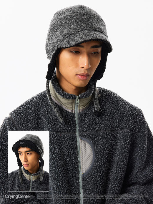 CryingCenter 羊毛呢飞行护耳帽 秋冬雷锋帽 哭喊中心 商品图0