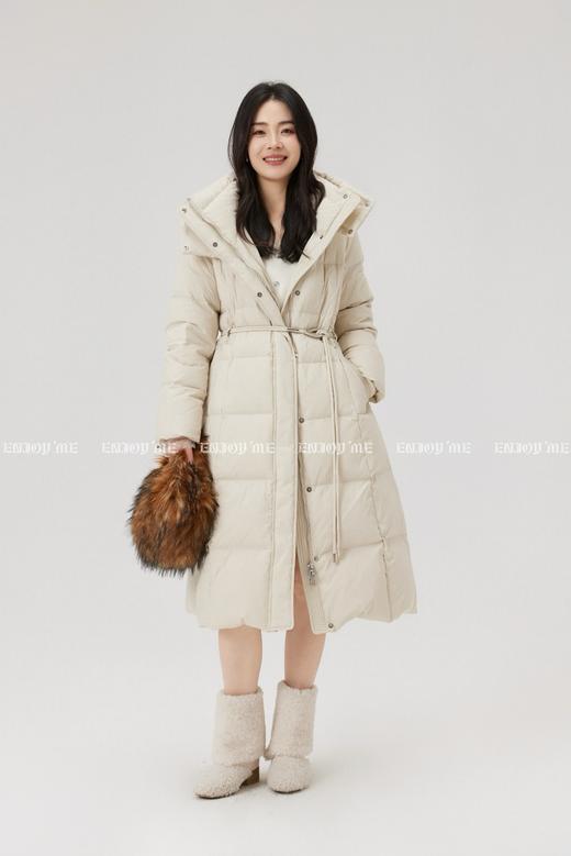 【门店同款】ENJOY冬季“暖冬知性”收腰连帽长款羽绒服 168494665 商品图0