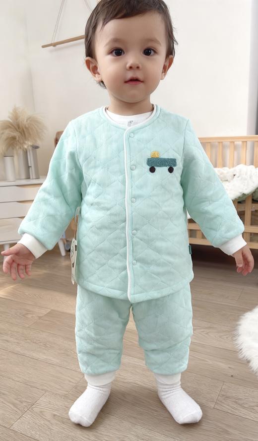 【小机车长袖对襟套装】婴幼儿两件套0-3 岁防风外穿套装外穿内搭两用百搭款 商品图2