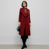丁摩大翻领纯手工双面呢羊毛大衣女2025新款轻奢秋冬长款羊毛呢子外套ALW5A581 商品缩略图0