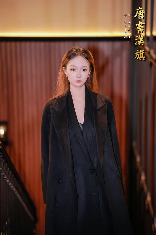 【双排羊绒大衣】山羊细羊绒黑色夹两件长款廓形大衣超轻薄透气舒爽超保暖亲肤柔软秋冬百搭 商品图0