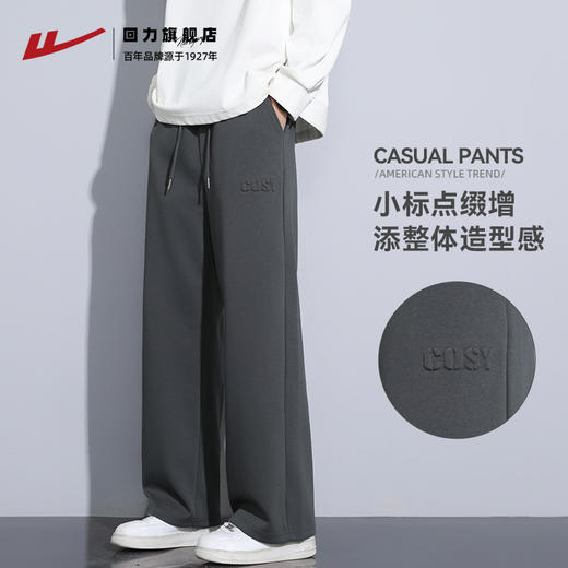 回力裤子男款夏季男裤垂感直筒裤男士宽松休闲运动裤男生阔腿卫裤 商品图3