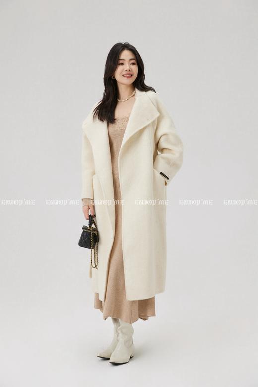 【门店同款】ENJOY冬季“暖冬知性”一粒扣腰带长款大衣 166295638 商品图3