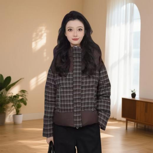 Gowani/乔万尼2025新款女款冬季保暖中长款拼接羽绒服EZ4T213 商品图2