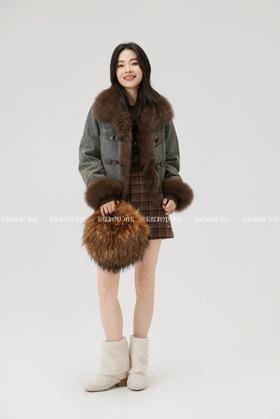 【门店同款】ENJOY冬季“游牧漫寻”复古牛仔外套拼接羽绒服 168146370