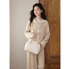 鹿向南「慵懒手账」燕麦色海军领盘扣长袖卫衣女秋冬显瘦拉链外套 商品缩略图1