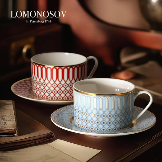 LOMONOSOV 俄皇   star飘带系列 骨瓷STAR高端咖啡杯子精致英式茶具礼盒 商品图4