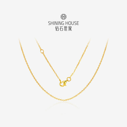 【计价黄金】【现货】钻饰世家  足金999.9 O字链/闪O链项链 黄金项链 0字链999足金项链锁骨链黄金颈饰（约1.4克）【此商品无质量问题不支持退换货】 商品图0