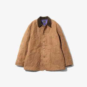 Needles Coverall 天然柿子染色做旧加工工装夹克 夹棉拼接领外套