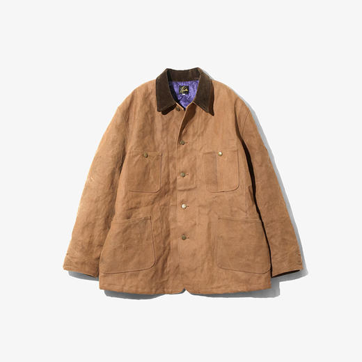 Needles Coverall 天然柿子染色做旧加工工装夹克 夹棉拼接领外套 商品图0