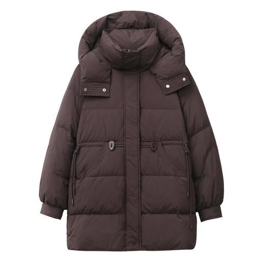 新国标90白鸭绒加肥加大码胖mm200斤收腰中长款孕妇羽绒服女2507 商品图4