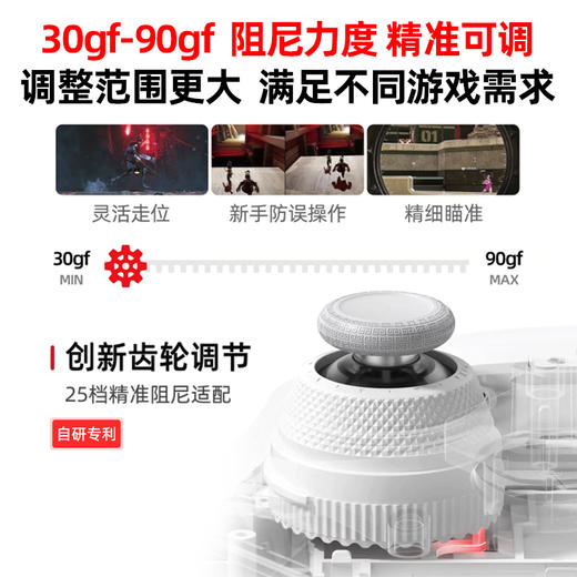 北通鲲鹏40无线游戏手柄智控蓝牙手柄 xbox电脑PC手机steam电视NSswitch2震动体感原神 御铠白 商品图6