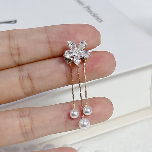 仙气百搭银针耳环耳饰-纪念日百货门店同款161924597 商品图4