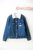 羊羔毛牛仔大外套，美式复古情侣夹克。丹宁翻领设计棉服C120960 商品缩略图4