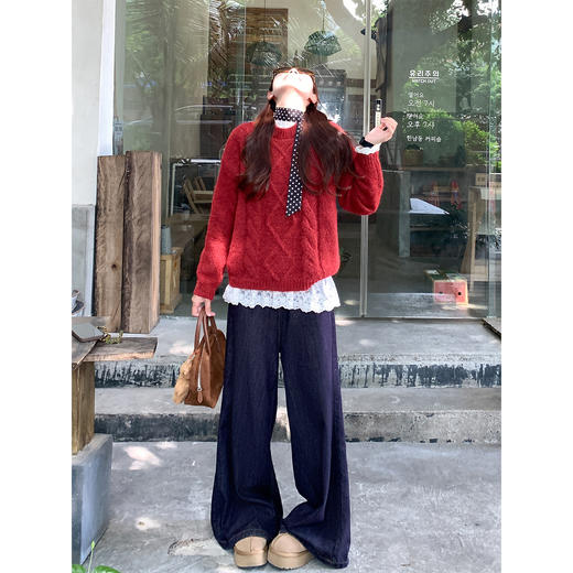 【169元任选2件】现货！ 韩系麻花套头毛衣 商品图1