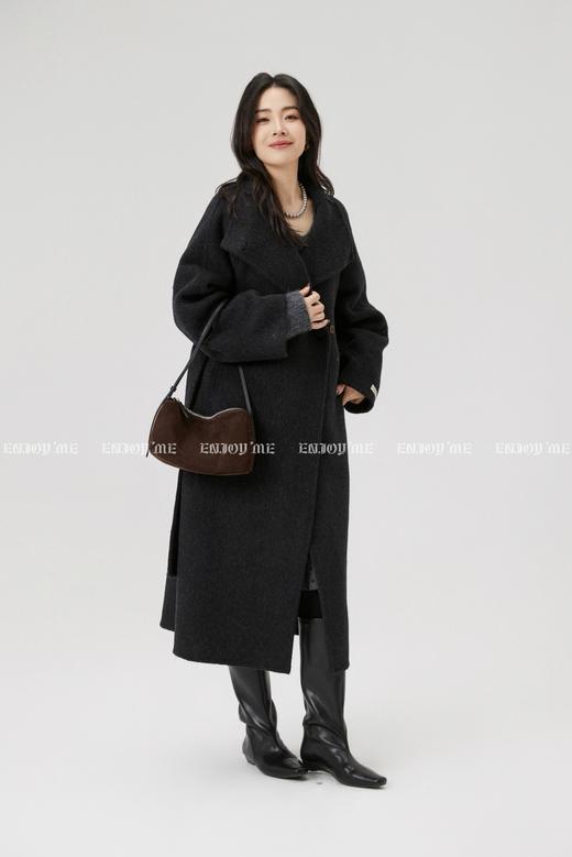 【门店同款】ENJOY冬季“暖冬知性”小立领收腰长款大衣 168144139 商品图7